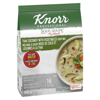 Knorr® Soup Du Jour Noix de Coco et Légumes à la Thaï 4 x 500 gr - 